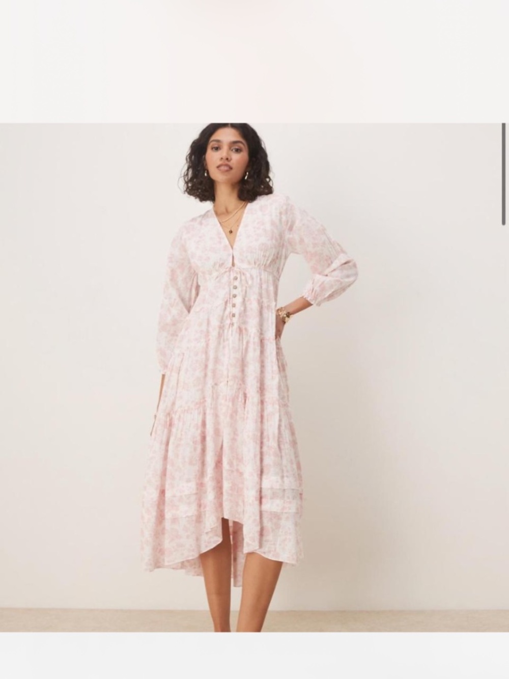Free people cotton- tiered dress sexy
